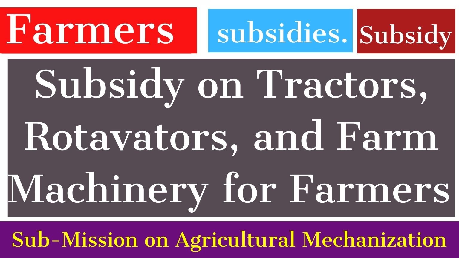 Sub-Mission on Agricultural Mechanization (SMAM)